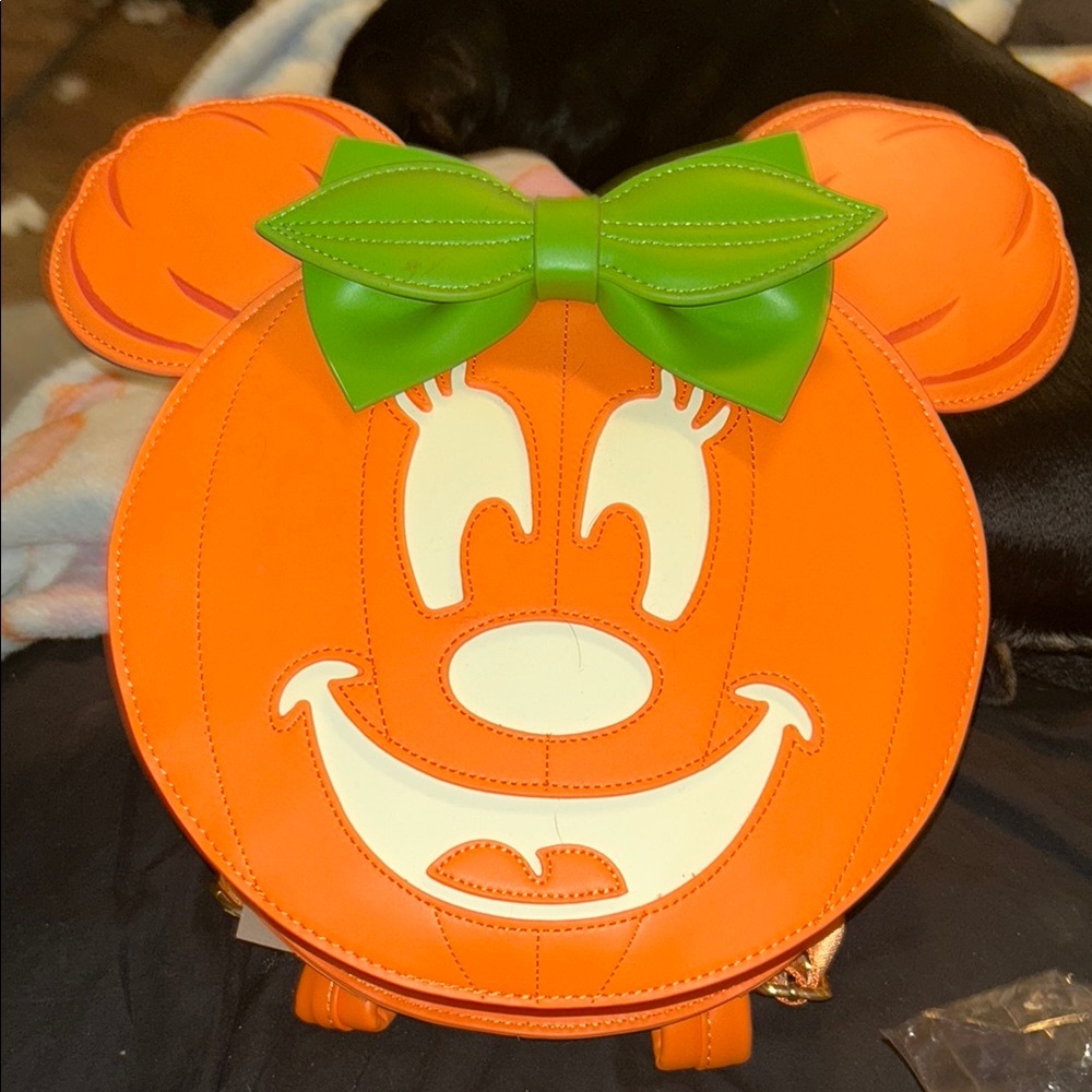 Vibrant Orange and Green Character Bag